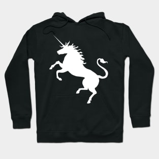 Scottish White Rearing Unicorn Silhouette Hoodie